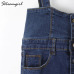 Streamgirl Long Denim Skirt With Straps Women Button Jeans Skirts Plus Size Long High Waist Pencil Skirt Denim Skirts Womens