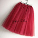 Streetwear 7 Layers 65cm Midi Pleated Skirt Women Gothic High Waist Tulle Skater Skirt rokjes dames ropa mujer 2019 jupe femme