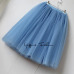 Streetwear 7 Layers 65cm Midi Pleated Skirt Women Gothic High Waist Tulle Skater Skirt rokjes dames ropa mujer 2019 jupe femme