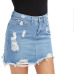 Style New Women Sexy Summer Cool Girls High 2019 Casual Skirts Color A line New Skirt Blue Hole Denim Fashion Waist Mini