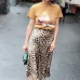 Summer 2019 kawaii boho bodycon leopard print high waist skirts womens midi leopard skirt punk streetwear korean style