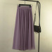 Summer Bohemia Long Skirts Women Stretch High Waist Solid Chiffon A-Line Skirt Casual Pleated Maxi Skirt Faldas Saias Streetwear