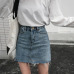 Summer Fashion High Waist Skirts Womens Pockets Button Denim Skirt Female 2018 New All-matched Casual Jeans Skirt