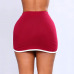 Summer Ladies Sexy Skirt White Sides Swearpants High Elastic Waist Short Skirts Women Joggers Fitness Skirt With Pockets