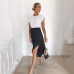 Summer Sexy Women Lace Up Skirts Fashion High Waist Ruffles Loose Slim Long Wrap Skirt 2019 New Ladies Leopard Outwear Clothing