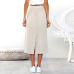 Summer Skirts Womens 2019 New Midi Korean Elegant Button elastic High Waist Skirt Female Pleated Sun ladies School Skirt