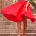 Summer Women Midi Solid Skirts Causal Vintage High Waist Pleated Solid Skirt Knee Length A Line Umbrella Big Swing Skirts Saia