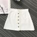 Summer Womens Ladies A-line Pencil Jeans Skirt Front Button High Waist Denim Small Pockets Skirt Black White Four Colors