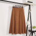 Surmiitro Autumn Winter Suede Velvet Skirt Female 2019 Midi Long Elegant Korean High Waist Skirt Women Blue A-line Pleated Skirt