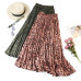 Surmiitro Leopard Print Pleated Skirts Women 2019 Spring Summer Midi Long Korean Elegant High Waist A-line Sun Skirt Female