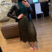 Surmiitro Leopard Print Pleated Skirts Women 2019 Spring Summer Midi Long Korean Elegant High Waist A-line Sun Skirt Female