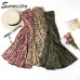 Surmiitro Leopard Print Pleated Skirts Women 2019 Spring Summer Midi Long Korean Elegant High Waist A-line Sun Skirt Female