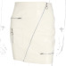 Sweetown White Korean Style Skirts Womens Street Style A Line Skirt Summer 2018 High Waist Vogue Steampunk Leather Short Skirt