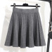 TIGENA 2018 Autumn Winter Knitted Warm Skirts Women High Waist Pleated Sexy Mini Skirt Female Black Khaki Gray Skirts