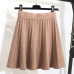 TIGENA 2018 Autumn Winter Knitted Warm Skirts Women High Waist Pleated Sexy Mini Skirt Female Black Khaki Gray Skirts