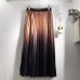 TIGENA Gradient Velvet Midi Long Skirt Women Fashion 2019 Autumn Winter Vintage Elegant Elastic High Waist Pleated Skirt Female