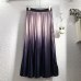 TIGENA Gradient Velvet Midi Long Skirt Women Fashion 2019 Autumn Winter Vintage Elegant Elastic High Waist Pleated Skirt Female