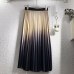 TIGENA Gradient Velvet Midi Long Skirt Women Fashion 2019 Autumn Winter Vintage Elegant Elastic High Waist Pleated Skirt Female