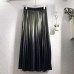 TIGENA Gradient Velvet Midi Long Skirt Women Fashion 2019 Autumn Winter Vintage Elegant Elastic High Waist Pleated Skirt Female