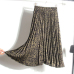 TIGENA Printed Leopard Skirts Women Fashion 2019 Autumn Winter High Waist Pleated Midi Long Skirts Female Korean Skirt Ladies