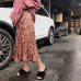 TIGENA Printed Leopard Skirts Women Fashion 2019 Autumn Winter High Waist Pleated Midi Long Skirts Female Korean Skirt Ladies