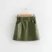 Tangada women leather skirt pocket 2019 autumn green mini skirt sexy retro ladies high waist pencil skirt korean style HY149