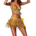 Tassel fringe sequin women Summer style beach short Sequin Belly  Dancer Costume Tassel Wrap Skirt Club Mini Skirt