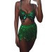 Tassel fringe sequin women Summer style beach short Sequin Belly  Dancer Costume Tassel Wrap Skirt Club Mini Skirt