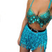 Tassel fringe sequin women Summer style beach short Sequin Belly  Dancer Costume Tassel Wrap Skirt Club Mini Skirt