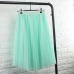 TingYiLi Tulle Skirts Womens Black Gray White Adult Tulle Skirt Elastic High Waist Pleated Midi Skirt 2016