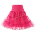 Tulle Skirts Womens Fashion High Waist Pleated Tutu Skirt Retro Vintage Petticoat Crinoline Underskirt Faldas Women Skirt saia