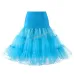Tulle Skirts Womens Fashion High Waist Pleated Tutu Skirt Retro Vintage Petticoat Crinoline Underskirt Faldas Women Skirt saia