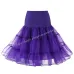 Tulle Skirts Womens Fashion High Waist Pleated Tutu Skirt Retro Vintage Petticoat Crinoline Underskirt Faldas Women Skirt saia