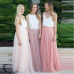 U-SWEAR Women 3 Layers Lace Maxi Long Skirt 2018 Tulle Skirt Bridesmaid Ball Skirts Plus Size Women's Skirts Hot sale