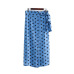 Vadim women chic dots print blue wrap skirts faldas mujer bow tie sashes split female casual straight mid calf skirts BA389