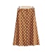 Vadim women vintage dot print midi skirt button design pockets A line ladies casual summer mid calf skirts falda mujer BA022