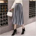 Velvet Large Swing Long Pleated Women Skirts Plus Size Skirts Faldas Saia Fashion Female Skirt Jupe