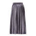 Velvet Pleated Skirts Women 2018 Autumn Winter Fashion Streetwear Midi Skirt Ladies Elastic Hight Waist Casual Skirt Black Green