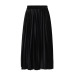 Velvet Pleated Skirts Women 2018 Autumn Winter Fashion Streetwear Midi Skirt Ladies Elastic Hight Waist Casual Skirt Black Green