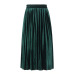 Velvet Pleated Skirts Women 2018 Autumn Winter Fashion Streetwear Midi Skirt Ladies Elastic Hight Waist Casual Skirt Black Green