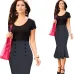 Vfemage New Womens Vintage Pinup Elegant High Waist Slim Party Wear To Work Mermaid Pencil Fitted Bodycon Midi Skirt 120