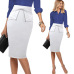 Vfemage Womens Elegant Pleated Bow High Waist Slim Wear To Work Office Business Party Cocktail Fitted Bodycon Pencil Skirt 865