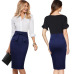 Vfemage Womens Elegant Pleated Bow High Waist Slim Wear To Work Office Business Party Cocktail Fitted Bodycon Pencil Skirt 865