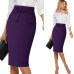 Vfemage Womens Elegant Pleated Bow High Waist Slim Wear To Work Office Business Party Cocktail Fitted Bodycon Pencil Skirt 865