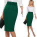 Vfemage Womens Elegant Pleated Bow High Waist Slim Wear To Work Office Business Party Cocktail Fitted Bodycon Pencil Skirt 865