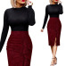 Vfemage Womens Elegant Ruched Ruffle High Waist Slit Split Work Business Cocktail Party Fitted Stretch Bodycon Pencil Skirt 1007