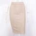 Vintage Suede Split Bodycon Skirt Women 2018 Winter High Waist Knee-Length Pencil Skirts Elegant Office Lady Skirt Jupe Femme