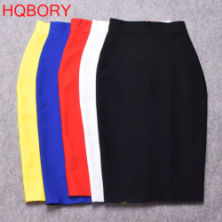 White Sexy Girl Bodycon Womens 2018 New Knee Length Midi hl Pencil Office High Waist Bandage Skirt