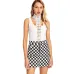Wipalo Women Mini Skirts Spring Summer Ring Zip Up Plaid Skirts Casual A-Line Party Skirts 2019 New Femme Vestidos