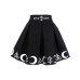 Witch Moon Printed Harajuku Punk Rock Gothic Summer Women Skirts Hight Waist Mini Skirt Pleated Mini Skirt for Gothic Girls